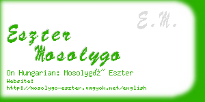 eszter mosolygo business card